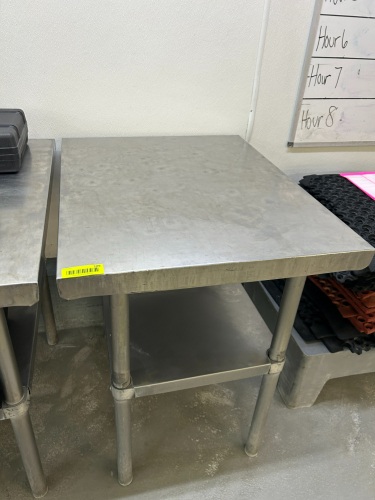 (1) 30 X 24 INCH STAINLESS STEEL TABLE