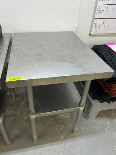 (1) 30 X 24 INCH STAINLESS STEEL TABLE