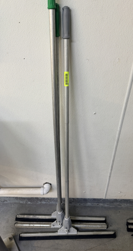 (3) LONG HANDLE FLOOR SQUEEGEES