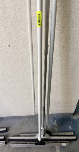 (3) LONG HANDLE FLOOR SQUEEGEES