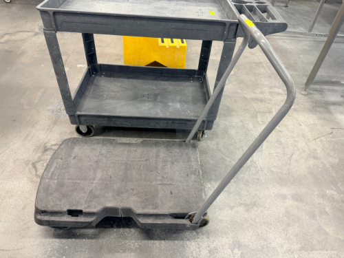36" PLASTIC FOLDING WAREHOUSE CART.