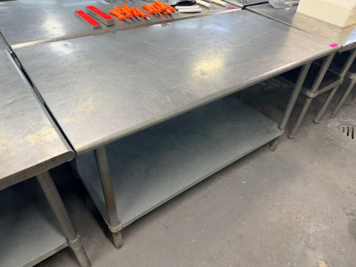 (1) 60" X 30" STAINLESS TABLES.