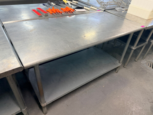(1) 60" X 30" STAINLESS TABLES.