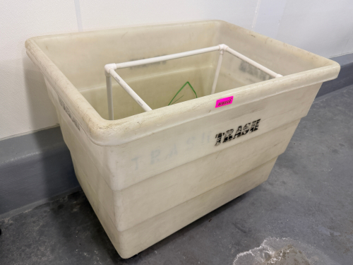HEAVY DUTY WHITE PLASTIC 48" HOPPER.