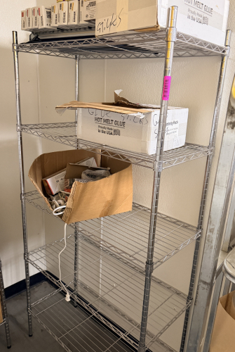 (2) 36"X 18" FIVE TIER WIRE SHELVES.SECOND DAY PICK UP.