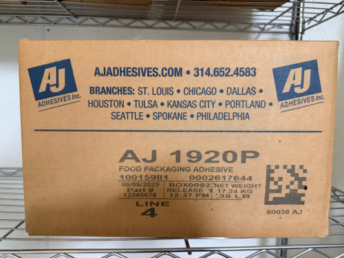 (6) CASES OF AJ 1920P FOOD PACKAGING ADHESIVES