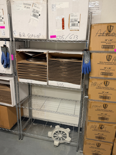(2) 36"X 18" FIVE TIER WIRE SHELVES. SECOND DAY PICK UP.