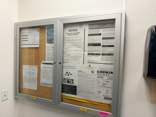 48" X 30" WALL MOUNTED MENU READER CASE.