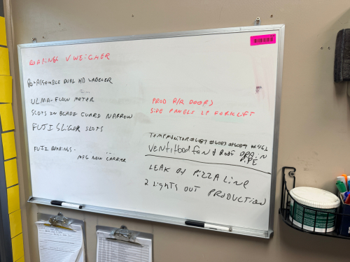 4' X 30" DRY ERASE BOARD.