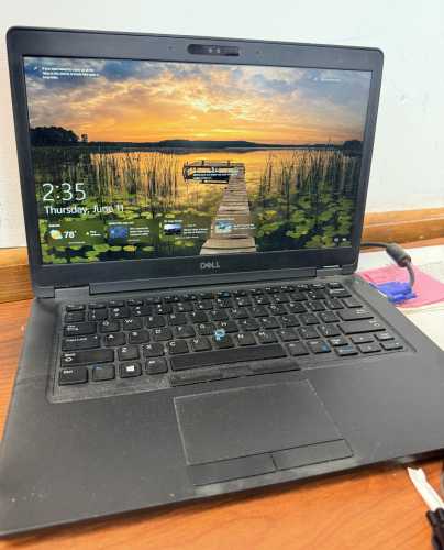 DELL LAPTOP W/ POWER CORD AND SECOND MONITOR