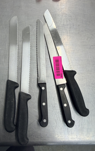 (5) KITCHEN KNIVES.