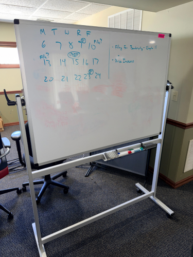48" DRY ERASE BOARD WW/ STAND.