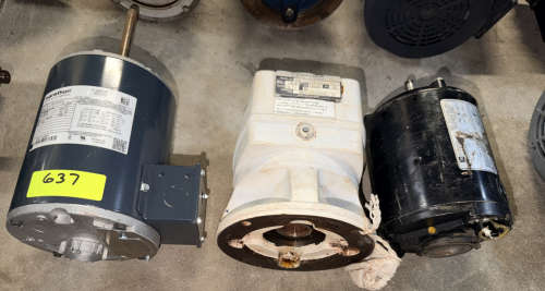 (3) ASSORTED ELECTRICAL MOTORS.
