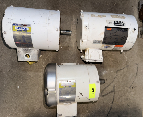 (3) ASSORTED ELECTRICAL MOTORS.