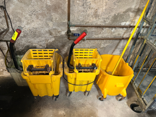 (3) MOP BUCKET W/ (2) WRINGERS.