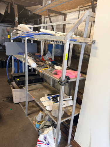 (2) 36" X 24" METAL SHELVES.
