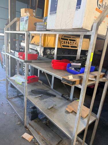 (2) 36" X 24" METAL SHELVES.