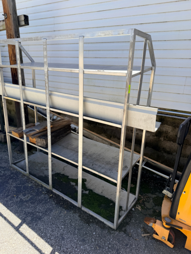 (2) 36" X 24" METAL SHELVES.