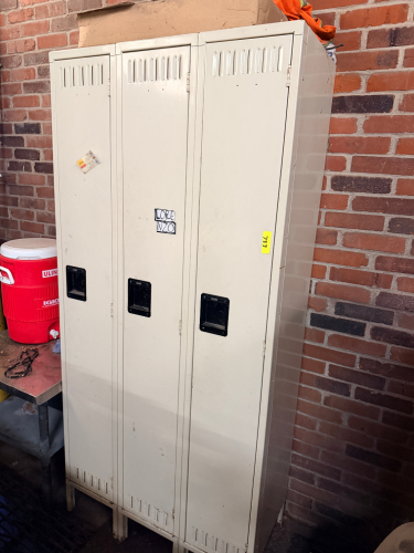 THREE GROUP METAL LOCKER SYSTEM