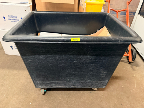 48" BLACK PLASTIC HOPPER