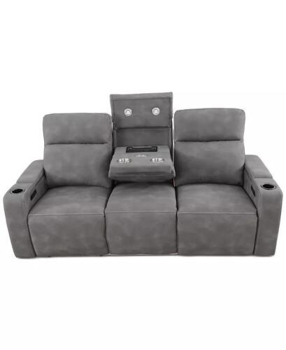 MACYS GREYMEL FABRIC POWER RECLINING SOFA