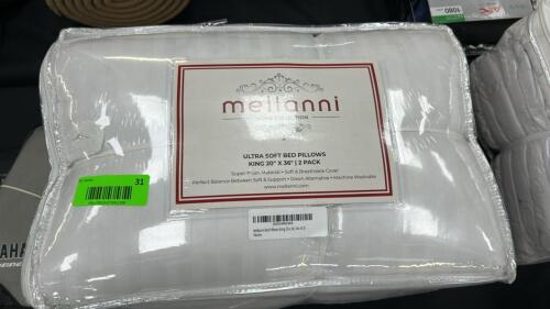 (2) ULTRA SOFT BED PILLOWS 20 X 36 INCH