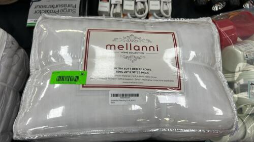 (2) ULTRA SOFT BED PILLOWS 20 X 36 INCH