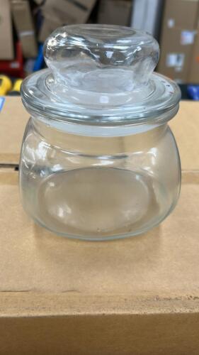 (6) GLASS JARS WITH LIDS