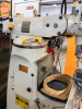 ACRA VARIABLE SPEED VERTICAL MILLING MACHINE WITH SWIVEL RAM, POWER FEED TABLE, DIGITAL READOUT, AND MACHINE VISE. MACHINE FEATURES A MEEHANITE CASTING CONSTRUCTION, VARIABLE SPEED HEAD WITH RPM DISPLAY, QUILL FEED, T-SLOTTED TABLE, AND INSTALLED NEWALL T - 14