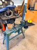 ENCO METAL CUTTING BAND SAW WITH HORIZONTAL AND VERTICAL CUTTING CAPABILITY, ADJUSTABLE VISE, VARIABLE BLADE SPEEDS, AND FACTORY METAL STAND. - 4