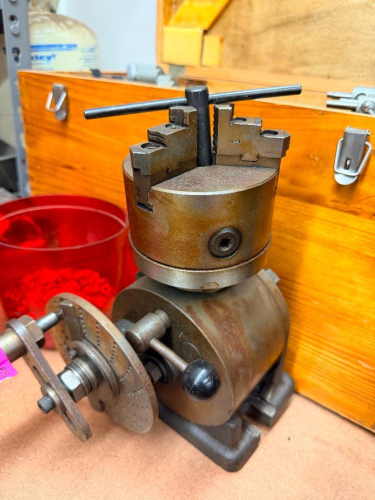 INDEXING/ROTARY WORK HOLDING FIXTURE WITH 3-JAW CHUCK.