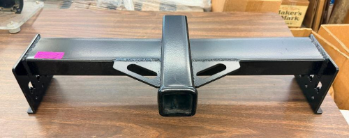HEAVY-DUTY STEEL RECEIVER HITCH ASSEMBLY WITH 2 IN. RECEIVER TUBE. POWDER-COATED BLACK FINISH.