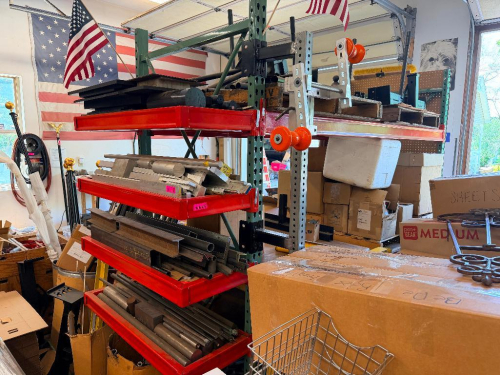 72" X 36" SECTION OF PALLET RACKING W/ (2) UPRIGHTS AND (4) CROSS BEAMS,