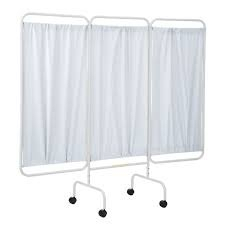 (1) THREE PANEL MOBILE MEDICAL PRIVACY SCREEN