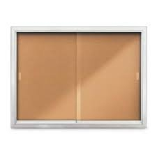 (1) ENCLOSED BULLETIN CORK BOARD