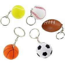 (1) BAG OF SPORTS BALL KEYCHAINS