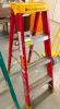 LOUISVILLE 4' FIBERGLASS LADDER.
