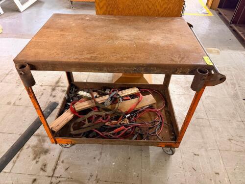 TWO TIER METAL UTILITY CART.