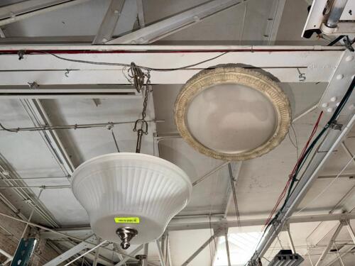 (2) ASSORTED LIGHT FIXTURES.