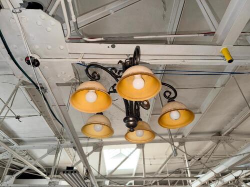 (2) ASSORTED LIGHT FIXTURES.