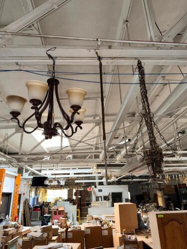 (2) ASSORTED LIGHT FIXTURES.