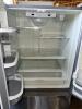 KITCHENAID STAINLESS STEEL FRENCH DOOR REFRIGERATOR WITH BOTTOM FREEZER, EXTERNAL ICE AND WATER DISPENSER, ELECTRONIC TEMPERATURE CONTROLS, ADJUSTABLE GLASS SHELVES, AND HUMIDITY-CONTROLLED CRISPERS. LOWER FREEZER DRAWER HAS VISIBLE COSMETIC DAMAGE. - 2