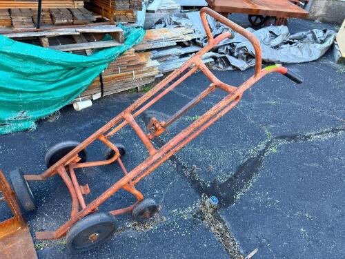 TWO WHEEL BARREL HAND TRUCK