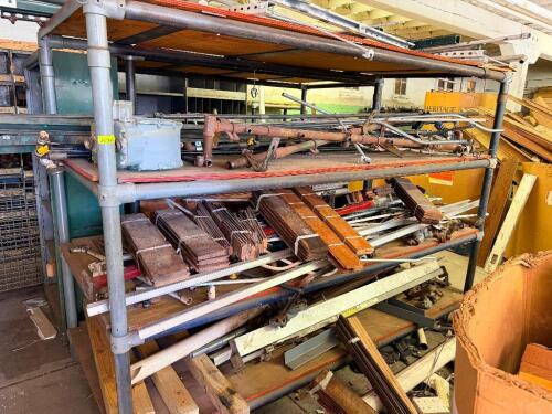(2) 60" X 30" FOUR TIER CUSTOM METAL PIPE SHELVING UNIT.