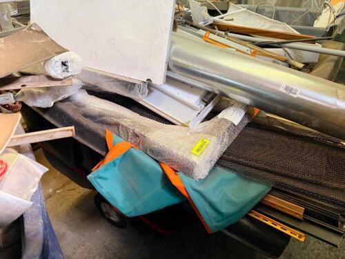 PLASTIC HOPPER CART AND CONTENTS - ASSORTED SCRAP METAL