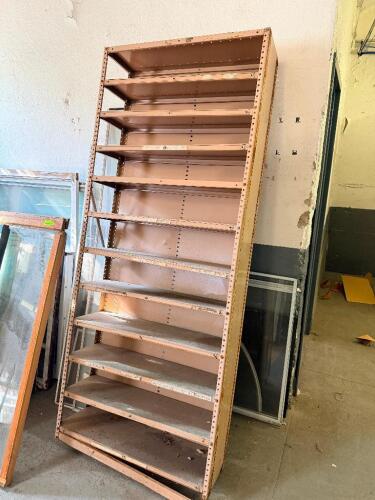 36" X 8' METAL PARTS SHELF