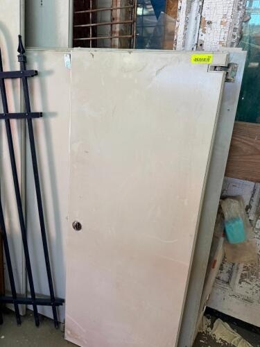 (1) SECTION OF METAL BATHROOM STALL PARTITION