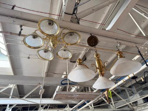 (2) ASSORTED LIGHT FIXTURES.