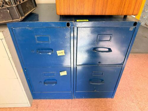 (2) TWO DRAWER METAL FILE CABINET