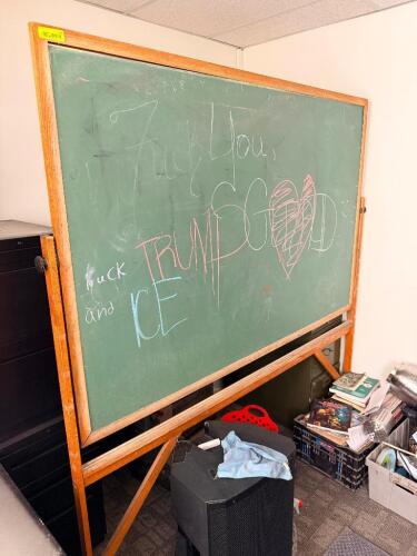 72" CHALK BOARD W/ WOODEN SWIVEL STAND
